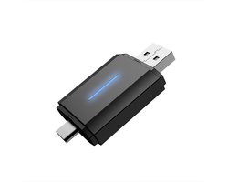 2-in-1 Draadloze Adapter – Compatibel met CarPlay en Android Auto – 5 GHz Wi-Fi-dongle – Plug & Play voor Snelle en Stabiele Verbinding – Compatibel met 98% van de Auto's (2015-2024) – Compact en Draagbaar