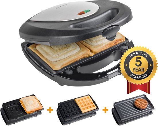 Bestron 3-in-1 contactgrill, inclusief 3 uitwisselbare bakplaten