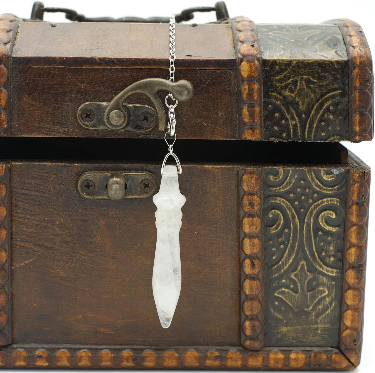 Pendel Natuursteen - Divinatie Pendule - Intuïtie Verkennen - Amethist Steen - 40x10 mm - 
