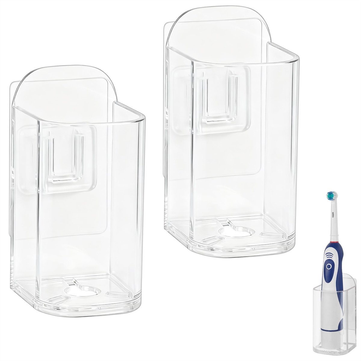 Dailygoods - Elektrische Tandenborstelhouder voor Douche met Zelfklevende Organizer