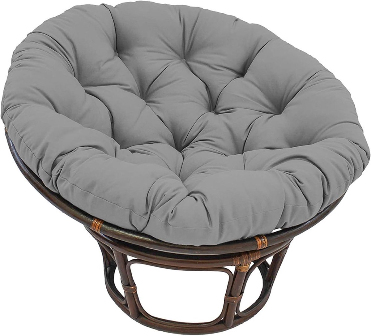 Stoelkussen Rond - Zitkussen - Binnen Buiten - Veelzijdig - 80x80cm - Grijs