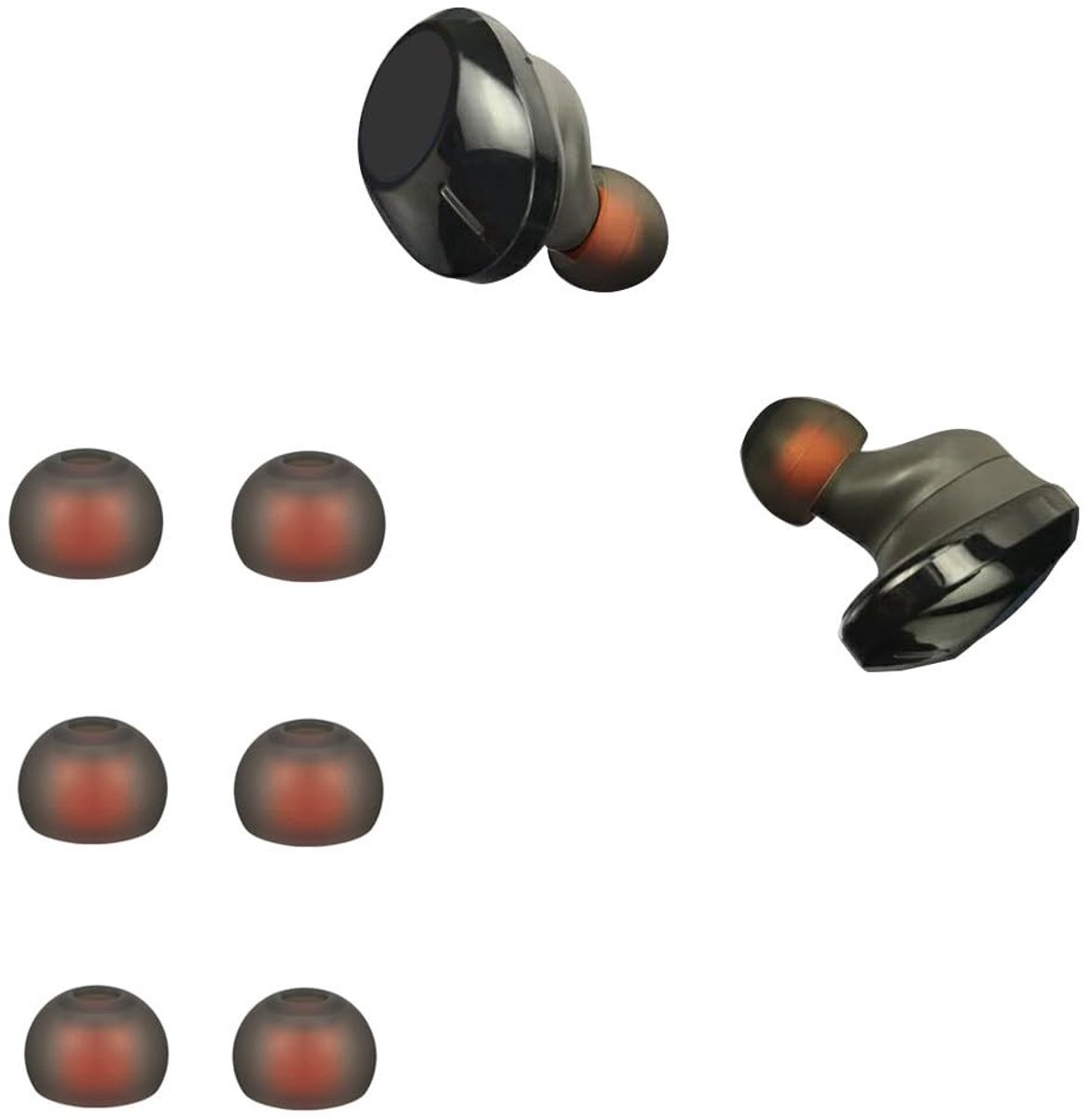 Dailygoods - Vervangende Siliconen Oordopjes voor JBL Hoofdtelefoons 6 Stuks
