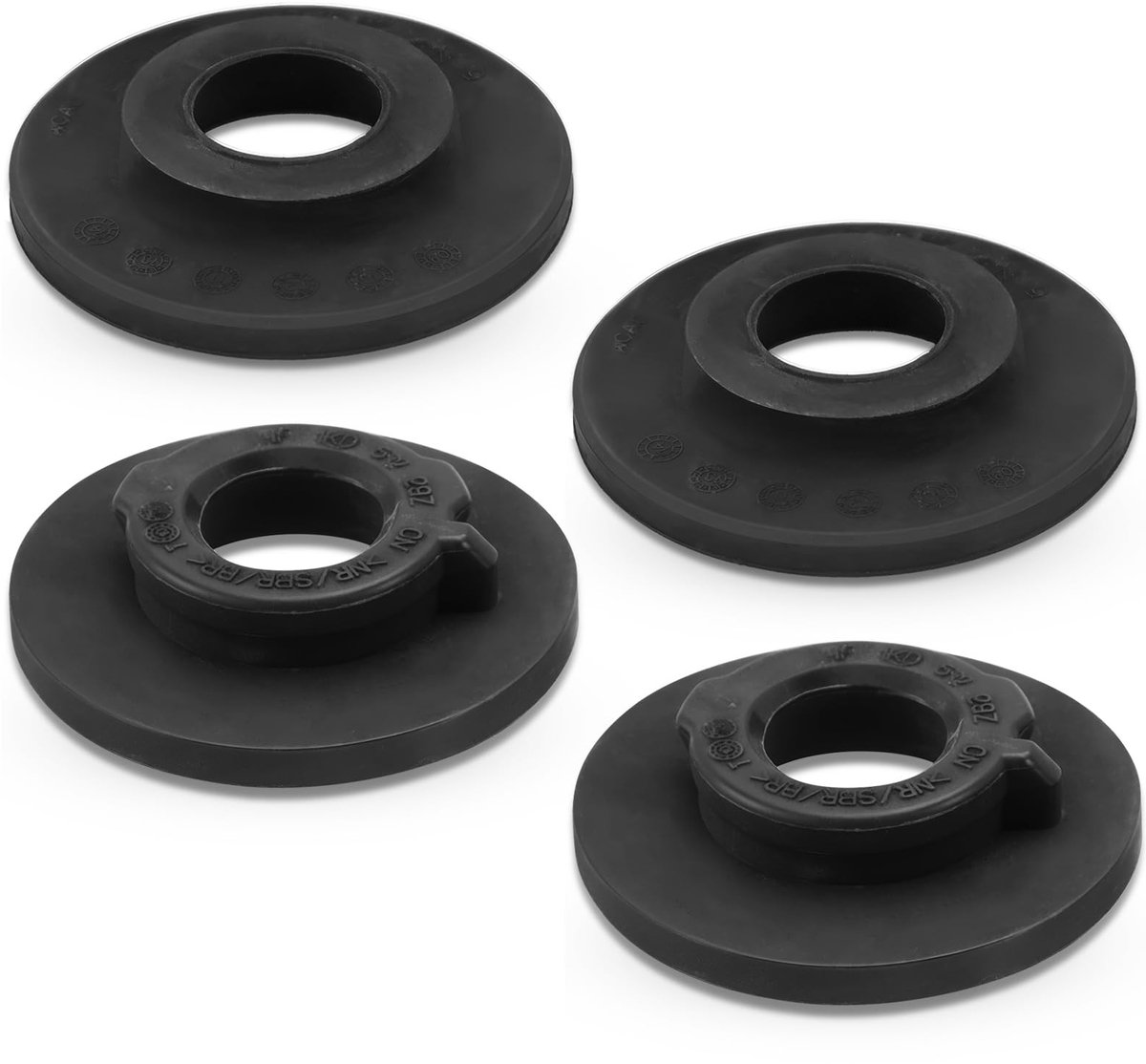 Dailygoods- Veerschotel Aanslagbuffer - Veeronderlegger Achteras - Rubberlager - Veerrubber - 4 Stuks - Corrosiebestendig en Slijtvast