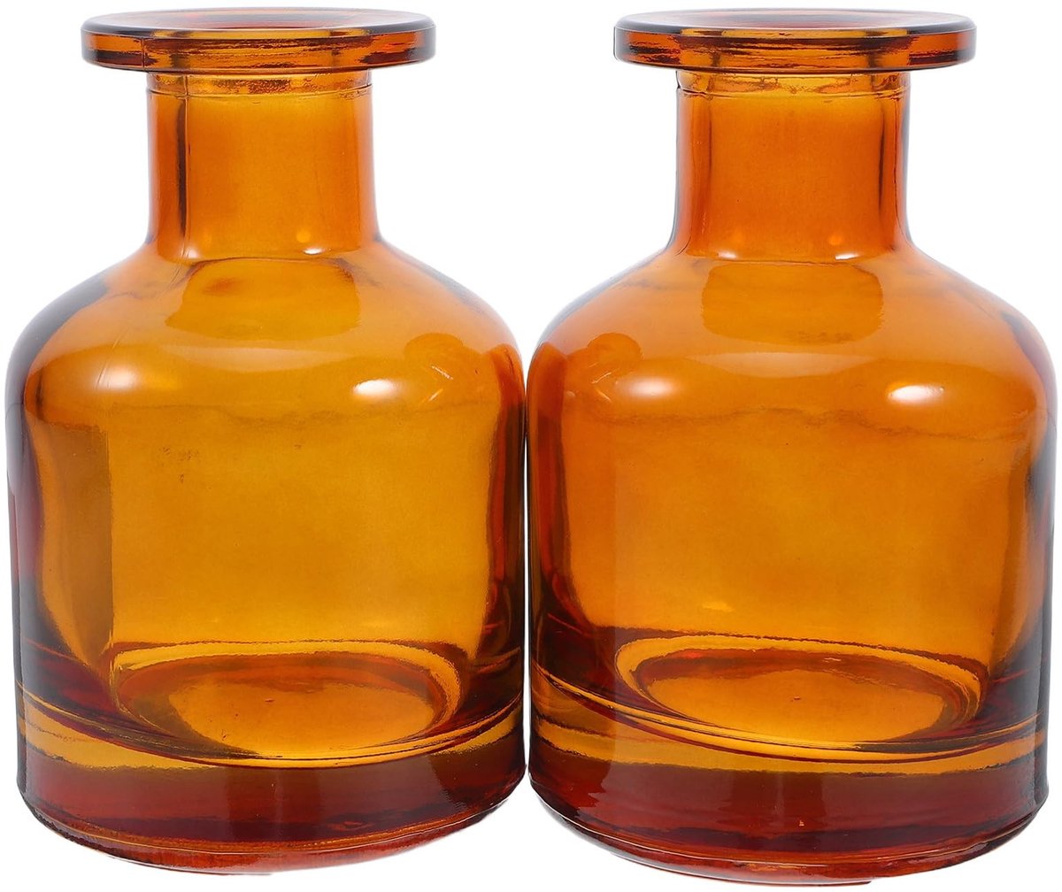 Dailygoods- Diffusorflessen 2 stuks - Glazen Aromatherapie Containers - Navulbare Geurverfrisser - Cilindrisch Design - 150 ml Inhoud - Voor Etherische Oliën - Geurverspreider