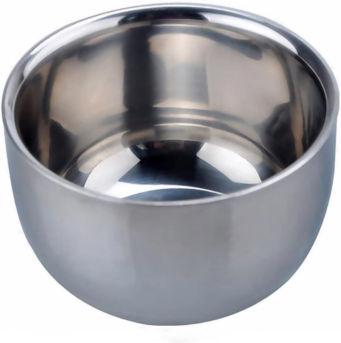 Scheerkom - Scheerschuim Houder - Mannen Scheren - Met Deksel - 7.1x7.1cm - Zilverkleurig