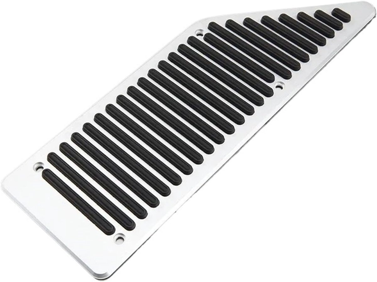Autopedaalhoezen - Pedaalbeschermers - Verbeter Rijcomfort - Antislip Aluminium - Set van 3 - Zilver