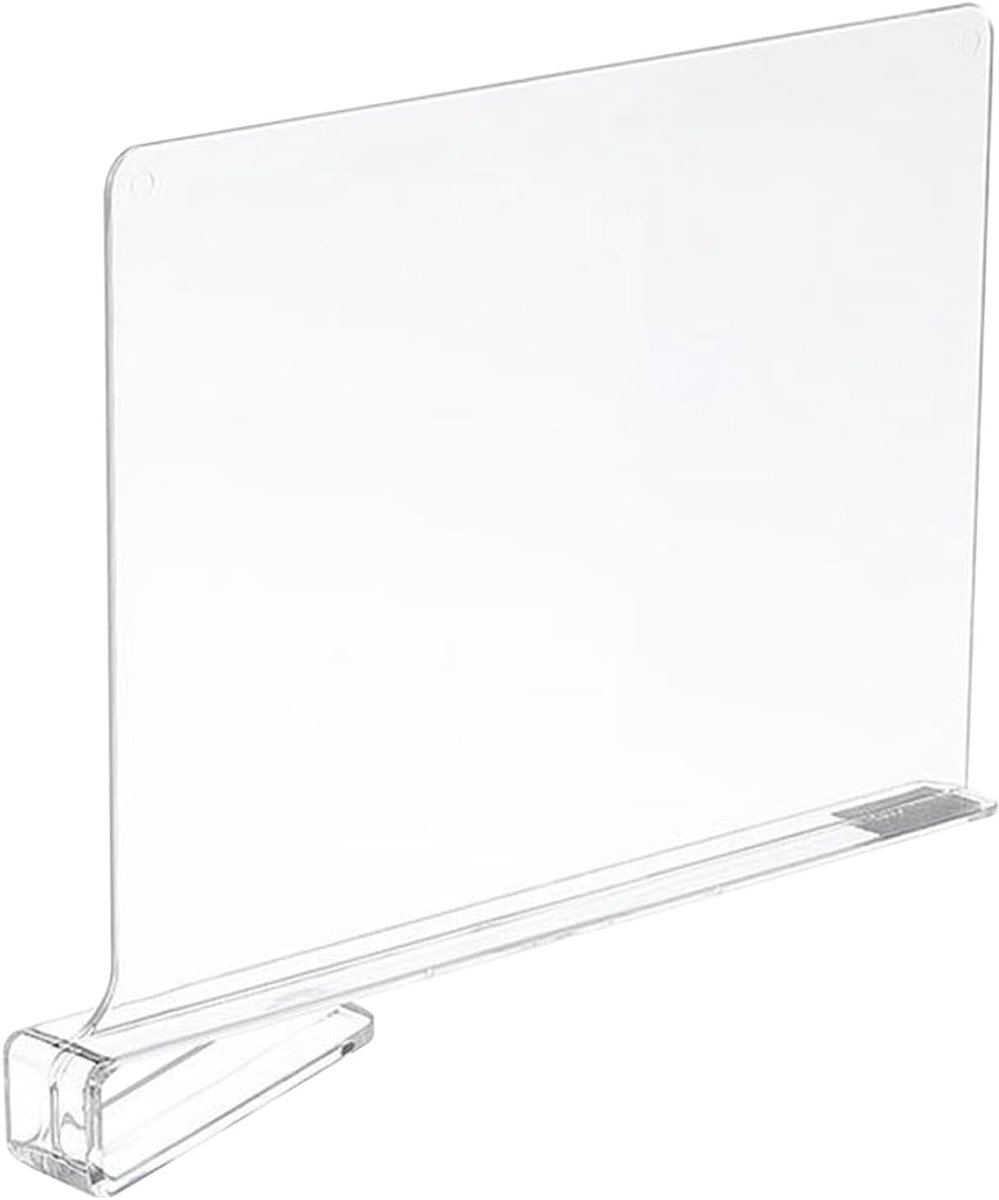 Kastverdelers - Garderobe Organizer - Kleding Sorteren - Transparant Acryl - 28x208x2cm - Transparant