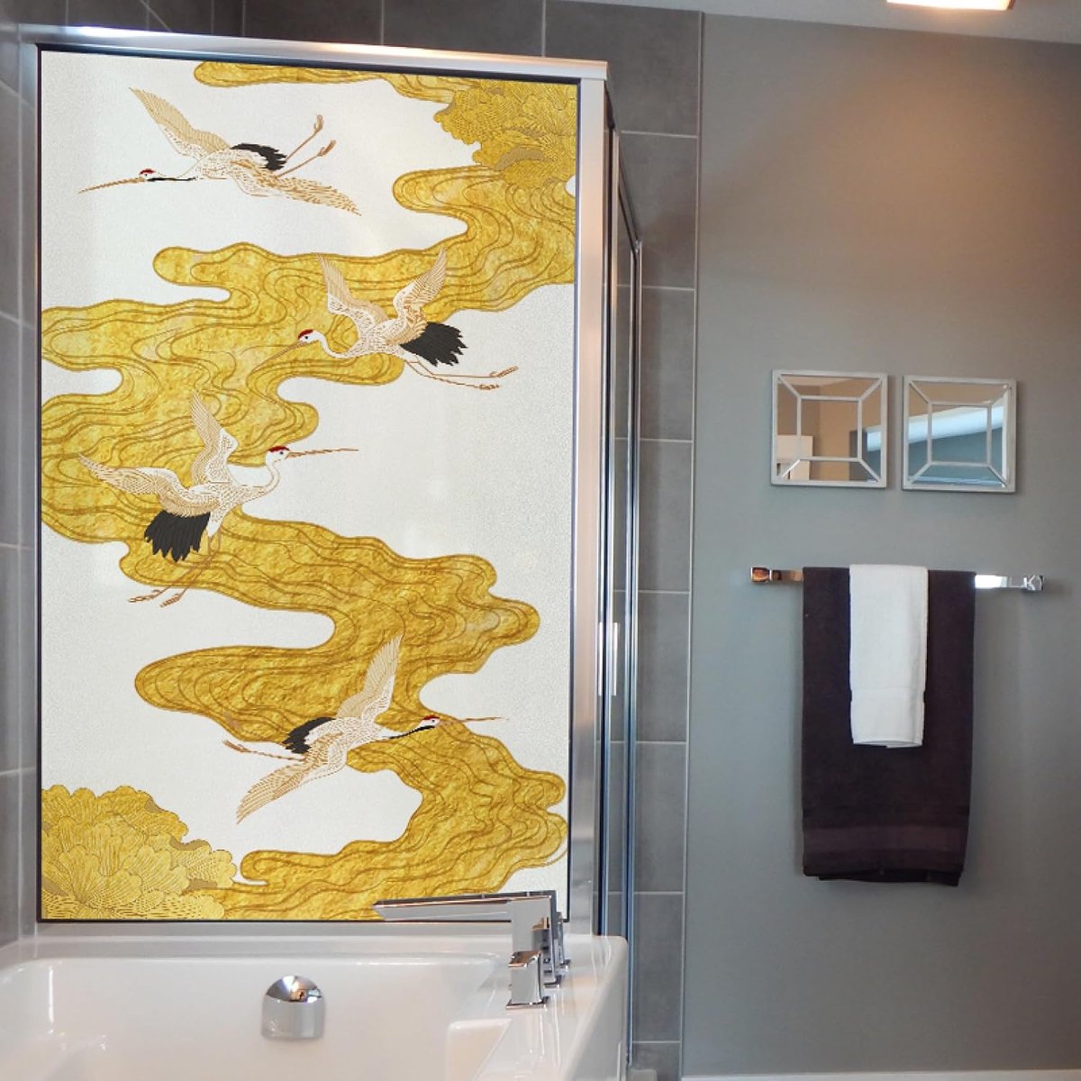 Raamfolie - Glasfolie Decoratie - Privacy Creëren - Lijmvrij Statisch - 3 Stuks 60x116cm -
