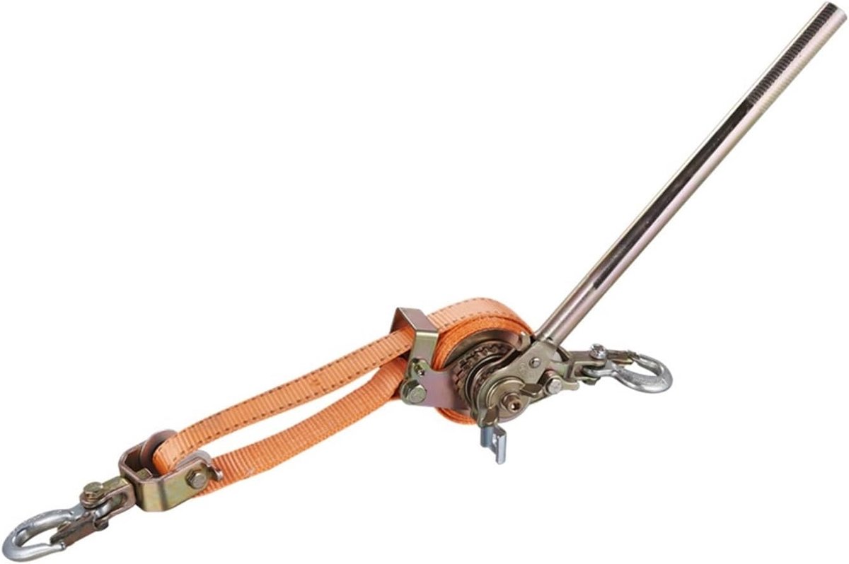 Handlier Staalkabel - Kabeltrekker Spanner - Zware Lasten Verplaatsen - 2 Ton Draagkracht - 5 Meter Band - Zilverkleurig