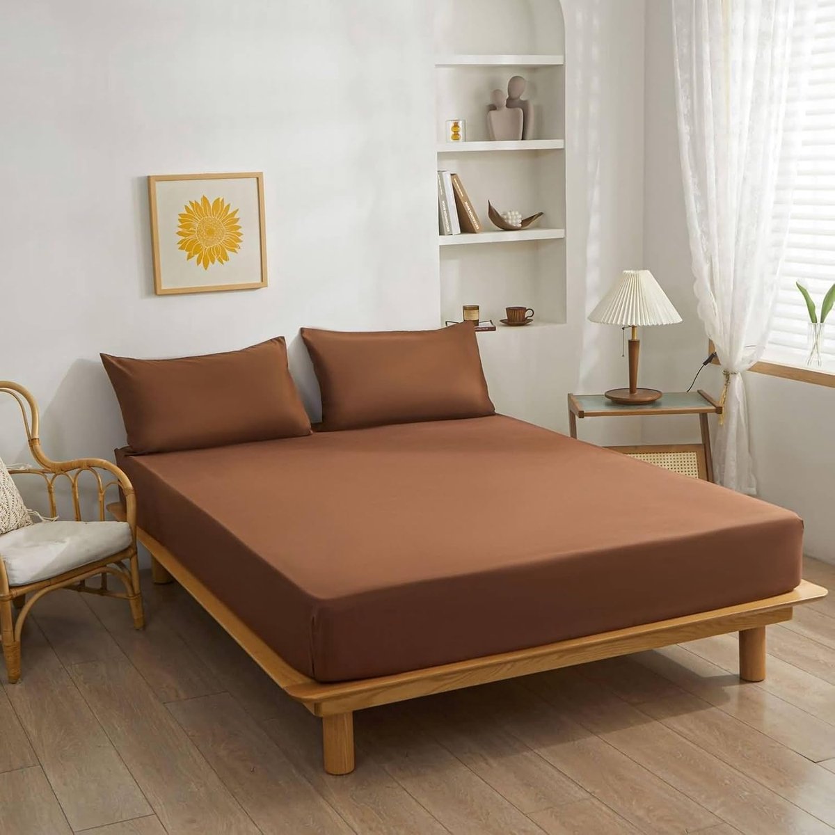 Hoeslaken met Kussenslopen - Beddengoed Set - Comfortabel Slapen - Elastische Band - 180x2