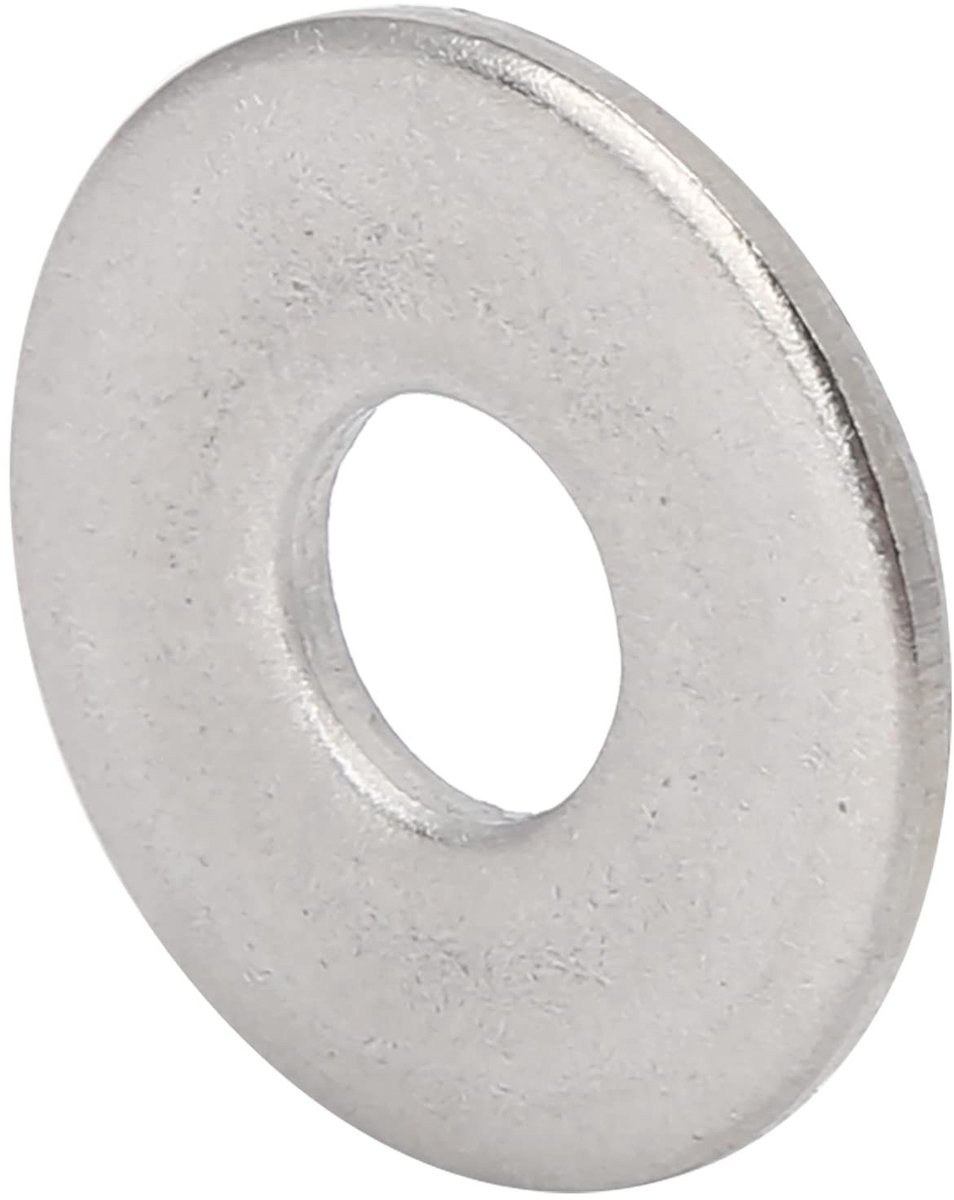 Dailygoods- Sluitring Set 100 Stuks - Platte Ringen - Roestvrij Staal 304 - Buitendiameter 24 mm - Voor Schroeven/Bouten - Duurzaam en Corrosiewerend - Wasmachine