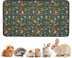 Cavia Matten - Kooi Bedding - Huisdier Comfort - Absorberende Voering - 61 x 120 cm - Grijs