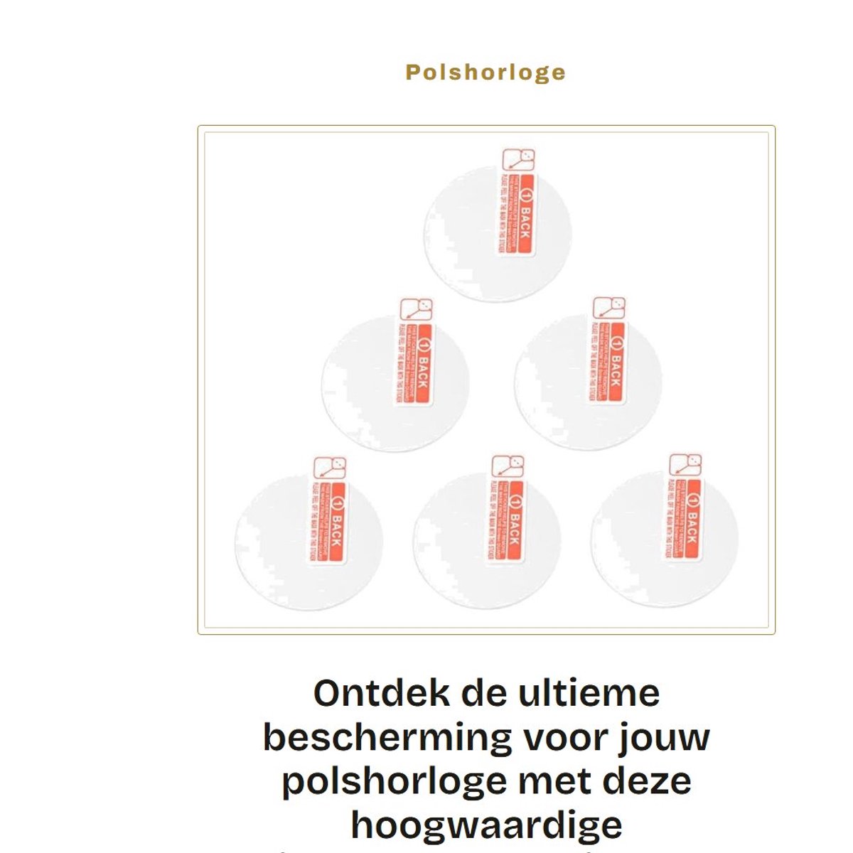 Dailygoods - Polshorloge Bescherming - Gehard Glas - Ultradun - Transparant - Anti-kras Beveiliging - Geschikt voor Smartwatches - Rond Model
