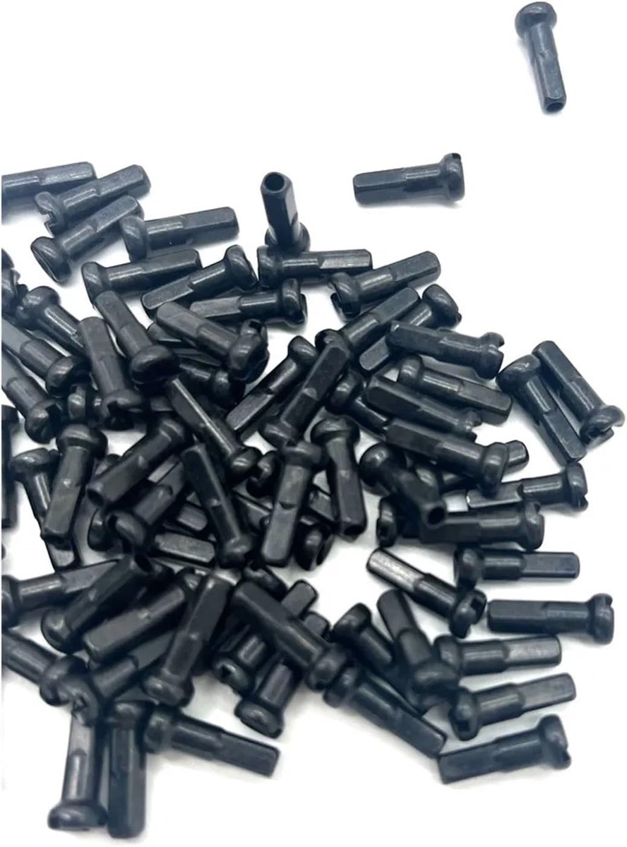 Fiets spaaknippels - Wiel nippels - Fietsreparatie - Messing materiaal - 14mm 64 stuks - Zwart