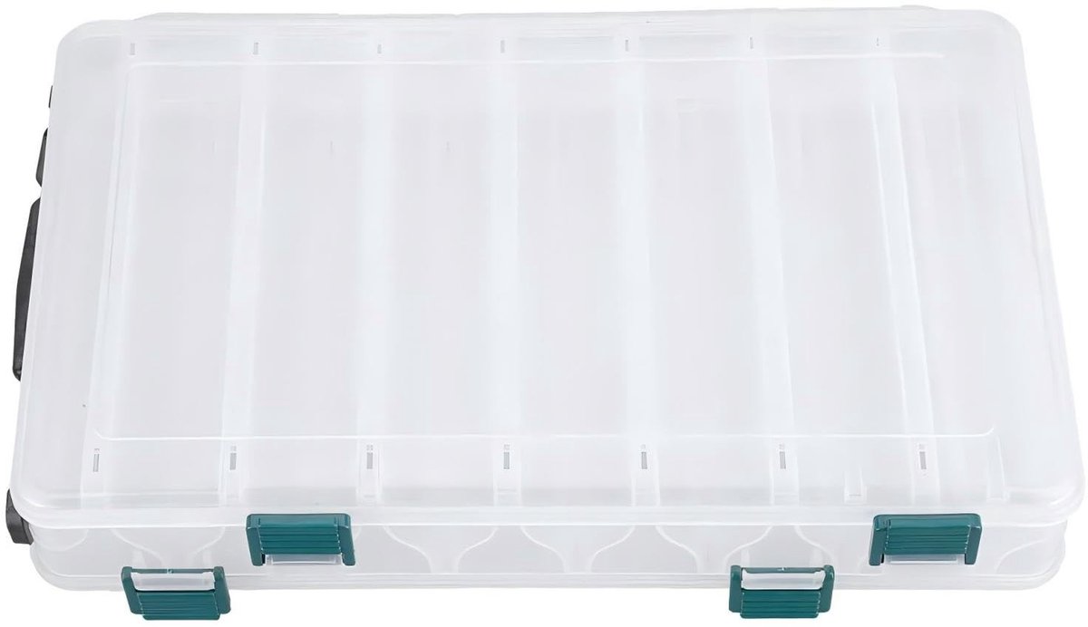 Dailygoods- Kunstaas Doos Grote Capaciteit - Dubbelzijdige Visaas Doos - Kunststof Houder - Lichtgewicht Etui - Drainagegaten - Draagbaar Accessoire - Visdoos