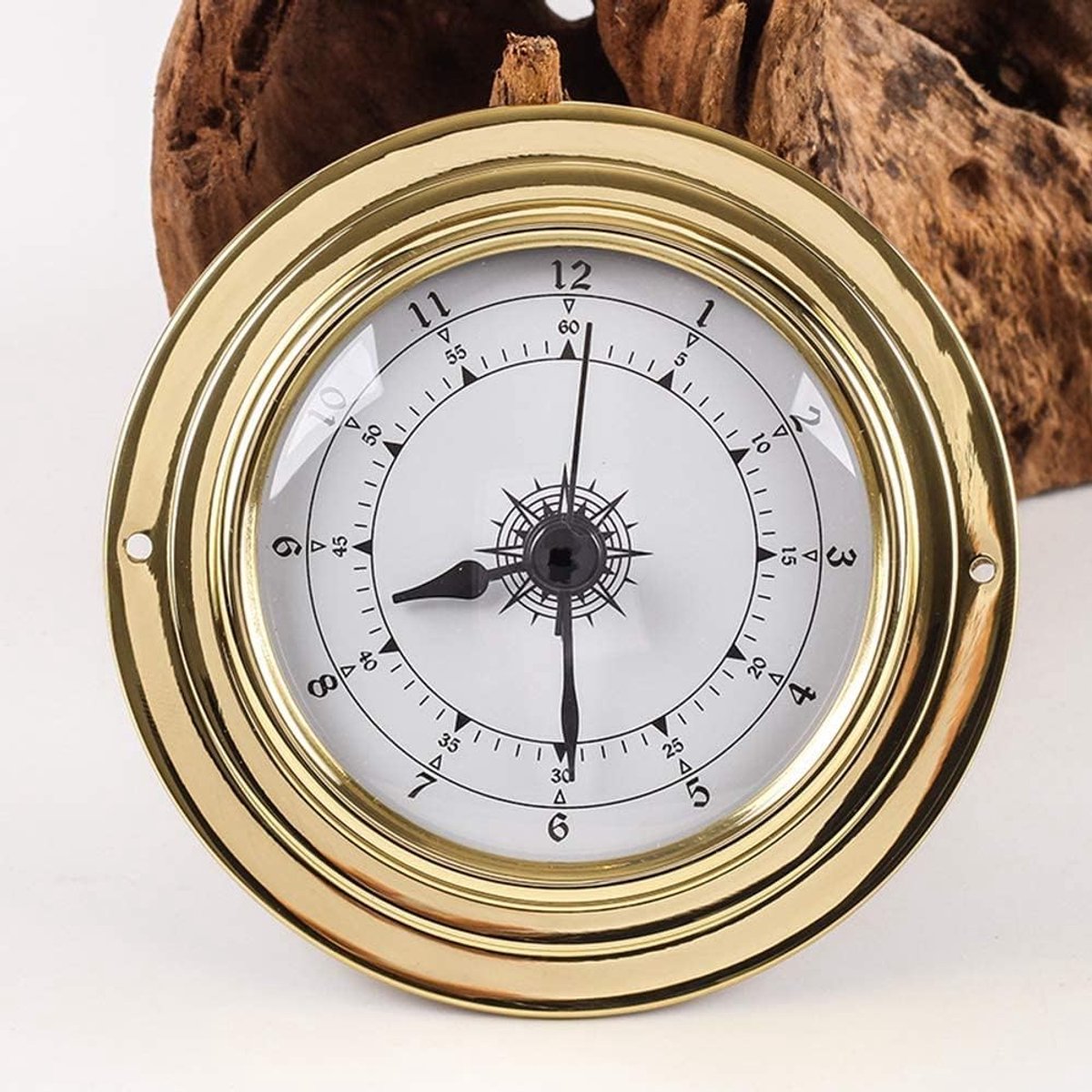 Weerstation Set - Barometer Thermometer - Weer Voorspellen - Messing Behuizing - 98 mm - Messing