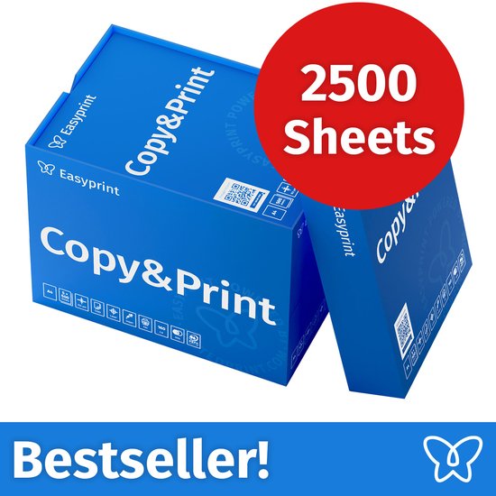 Easyprint Printerpapier kopieerpapier 2500 vellen 5 x 500 A4 premium wit testwinnaar PEFC