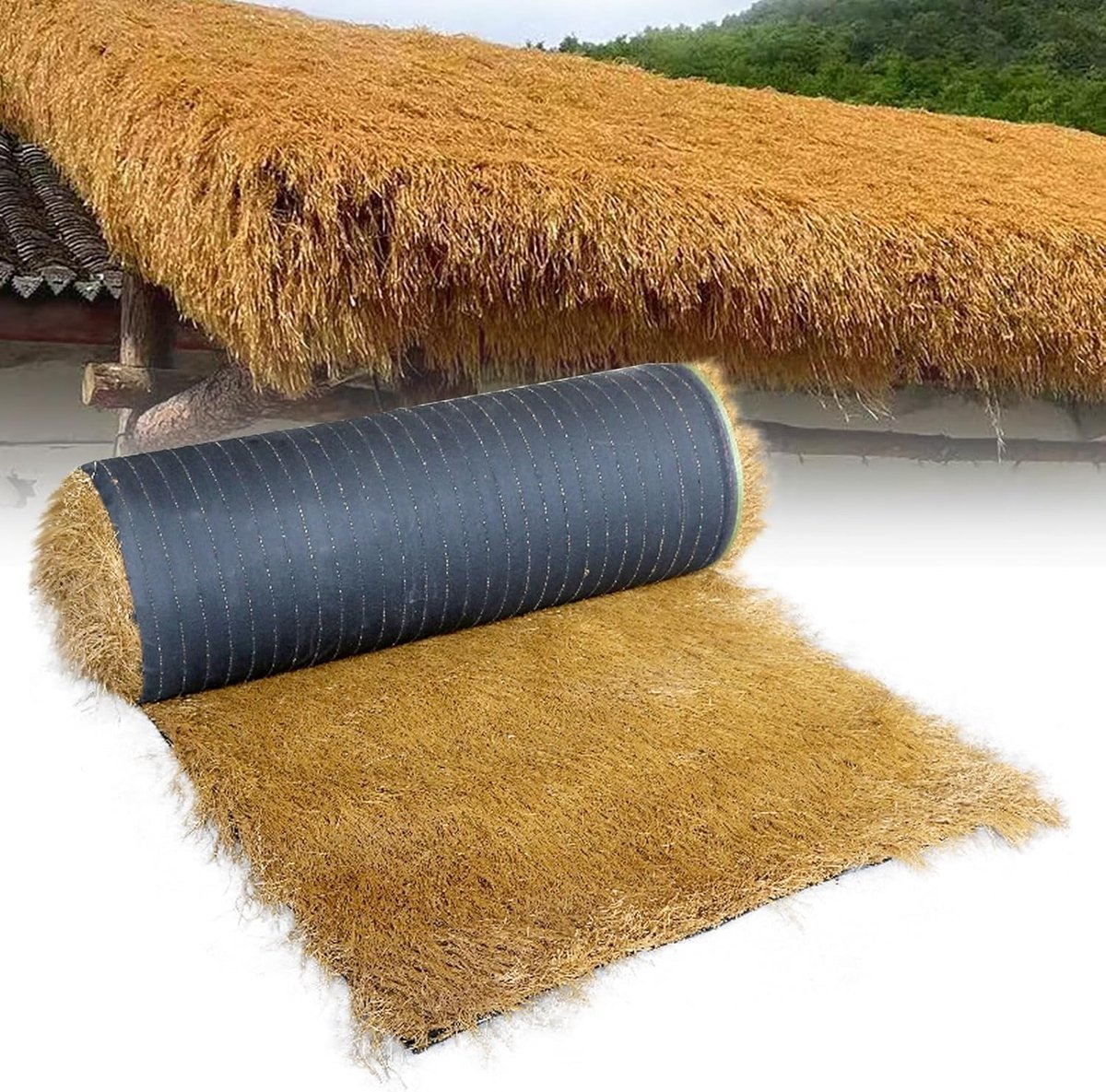 Kunstriet Dakbedekking - Synthetisch Riet - Terras Decoratie - Weerbestendig Duurzaam - 1x