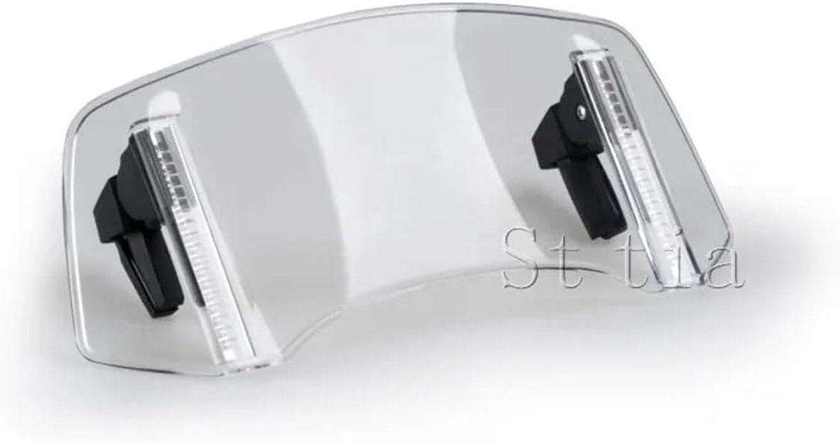 Motorfiets Windscherm - Winddeflector Paneel - Verbeterde Aerodynamica - Slagvaste Constructie - 12.7% Meer Bescherming - Zwart Grijs Transparant