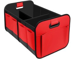 Opvouwbare Auto Organizer - Kofferbak Tas - Auto Opbergen - Grote Capaciteit - 60L - Rood