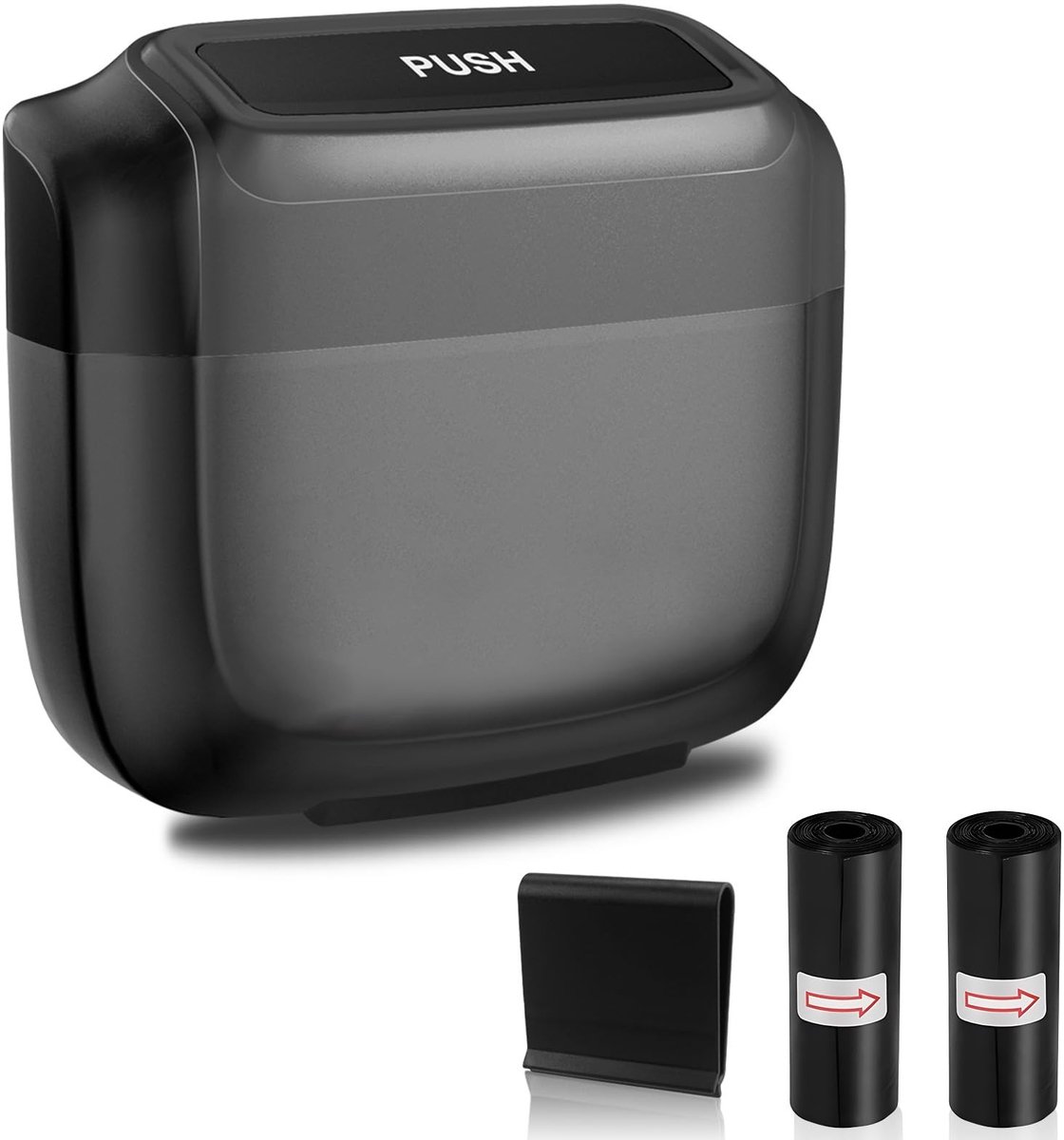 Dailygoods- Vuilnisemmer met Deksel - Auto Vuilnisbak - Mini Vuilnisemmer - Hoogwaardig ABS-Kunststof - Inclusief 30 Vuilniszakken - Geurloos en Praktisch - Autovuilnisbak