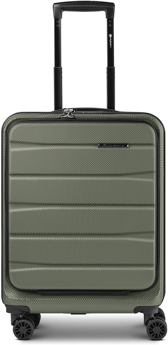 Franky Munich 4.0 4 wielen Cabinewagen 55 cm Laptopvak met uitbreidingsplooi - Harde bagage - TSA slot - olive dull