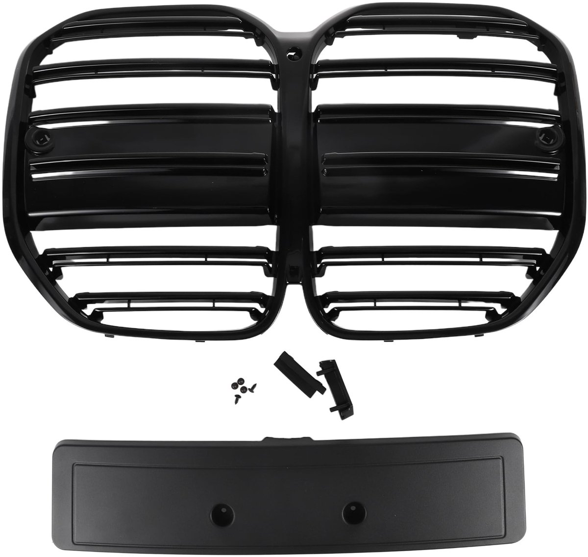 Dailygoods - QUARKZMAN Voorbumper voor BMW 430I Xdrive G22 2021-2024, nr. 51138078548/51138078549, radiatorgrill, dubbellaags, zwart.