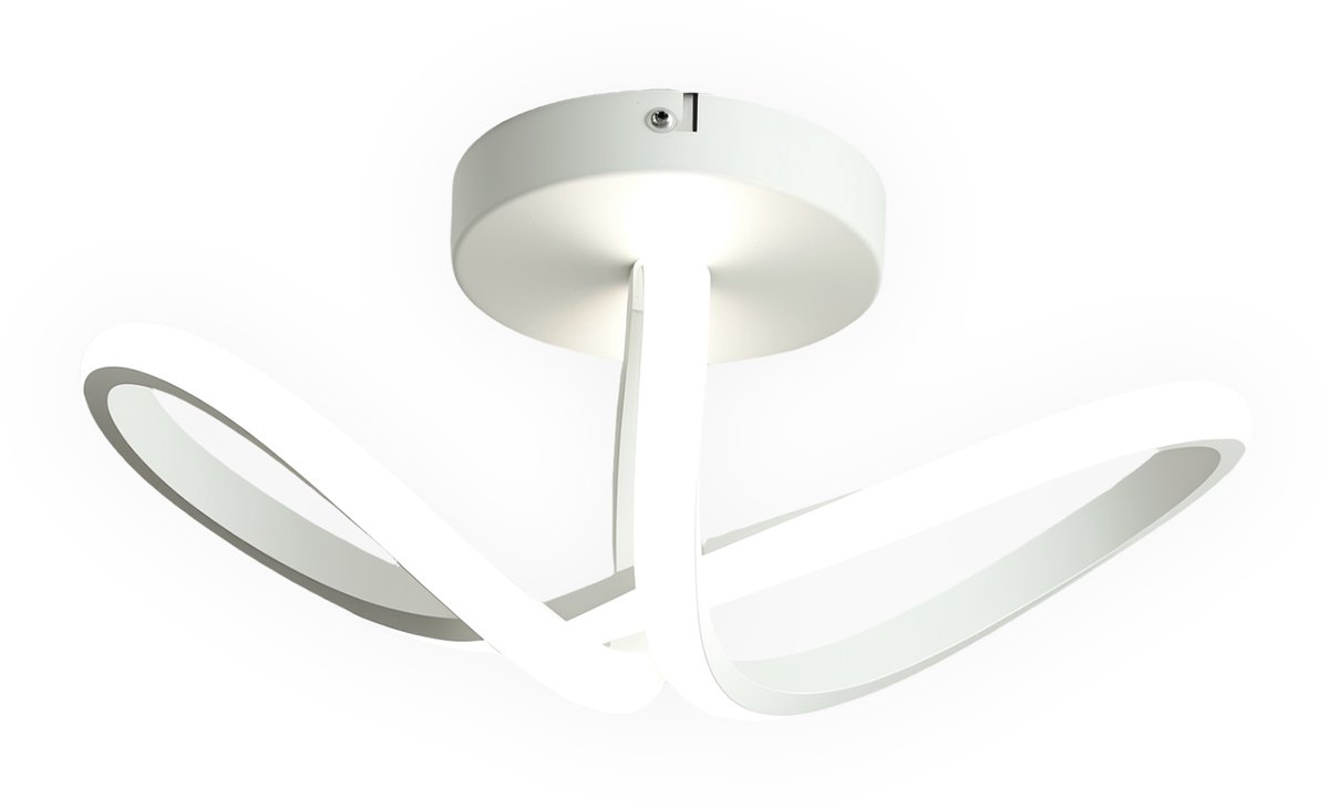 Lemlit LED Plafondlamp 19 W 1900 lm - Moderne Plafonnière met 3 Lichtkleuren en Geheugenfunctie - Aluminium en Siliconen - Wit