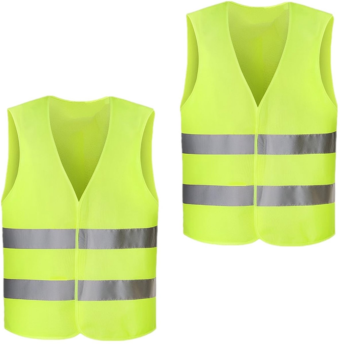 Dailygoods- Veiligheidsvest 360° Reflecterend - 2 Stuks - Wasbaar - Universele Maat - Polyester - 68 x 55 cm - Reflecterend Vest