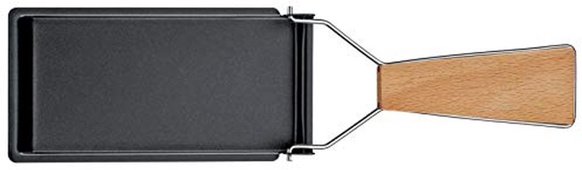 Raclettepannetje - Gourmet pan - Gezellig eten - Metaal en hout - 1 stuk - Zwart