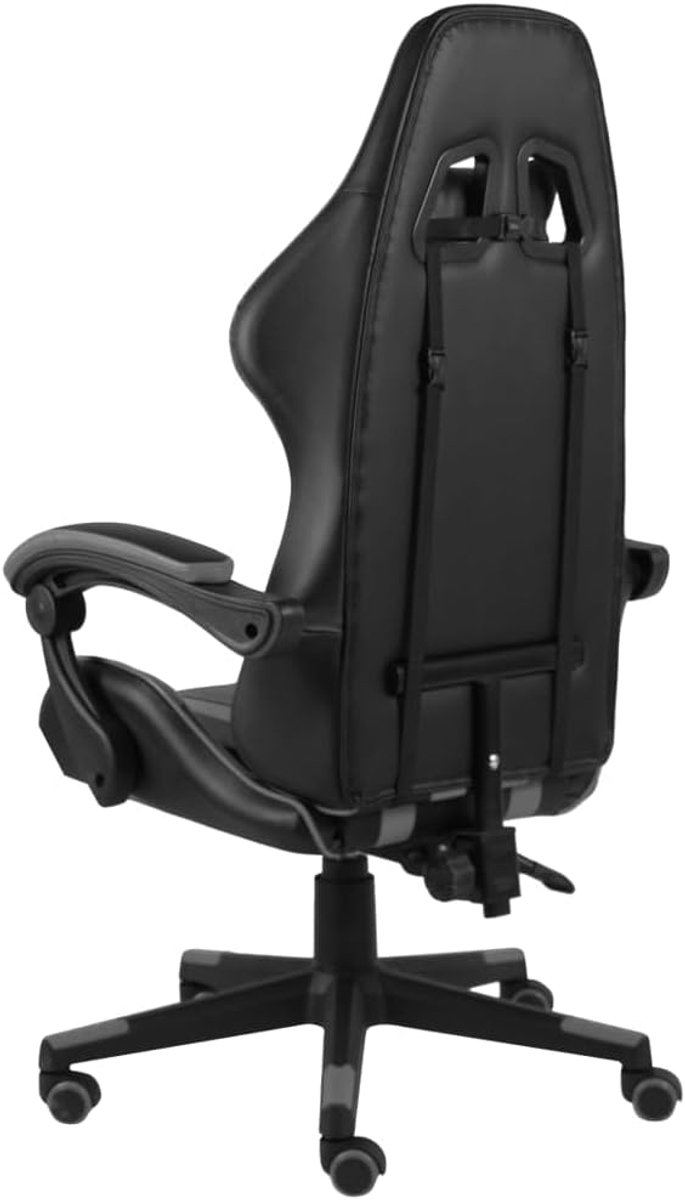 Racing Stoel - Gamestoel Bureau - Comfortabel Werken - Verstelbare Rugleuning - Niet Gespecificeerd - Zwart Grijs — afbeelding 5