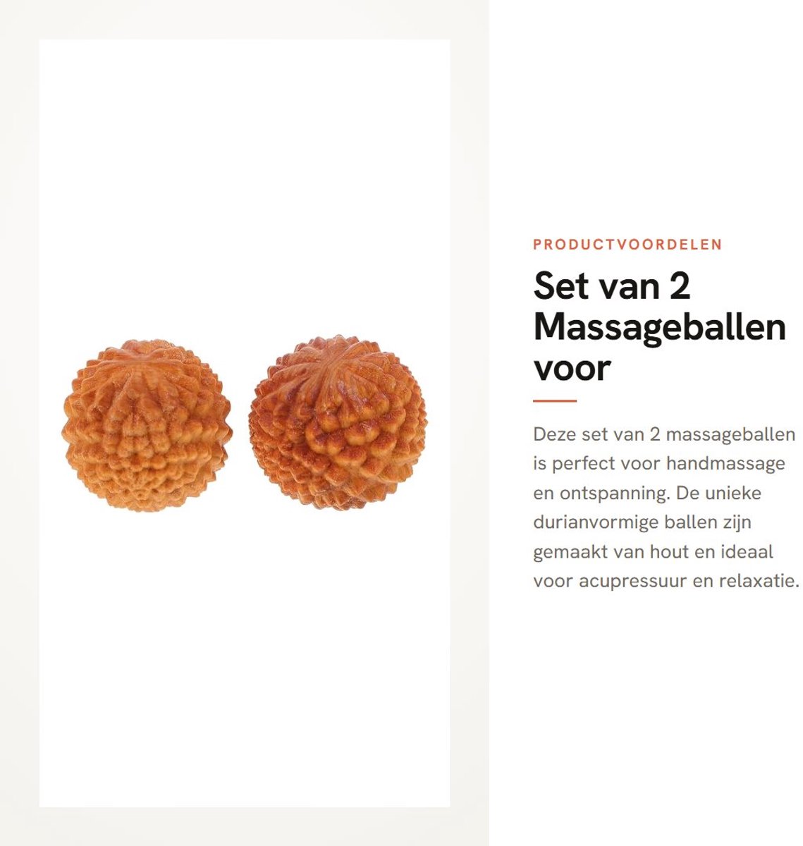 Dailygoods- Massagebal Set van 2 - Houten Handmassageballen - Acupressuurmassagebal - Decoratieve Massagebal - Lichtgele Baoding-ballen - Afmetingen 4x4 cm - Handmassagebal