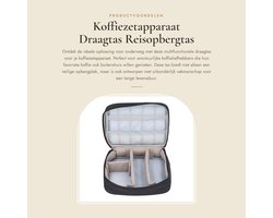 Dailygoods- Koffiezetapparaat Tas - Draagbare Opbergtas - Multifunctionele Reisopbergtas - Duurzaam - Versterkte Stiksels - Bescherming tegen Schade - Koffiemachine Tas