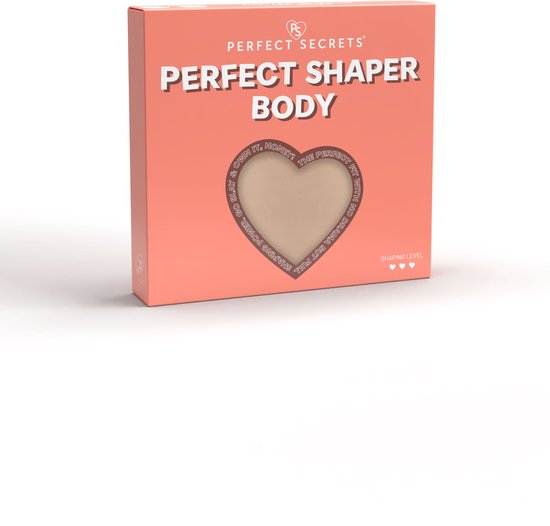 Doos van Perfect Secrets Perfect Shaper Body, met hartvormige uitsnede.