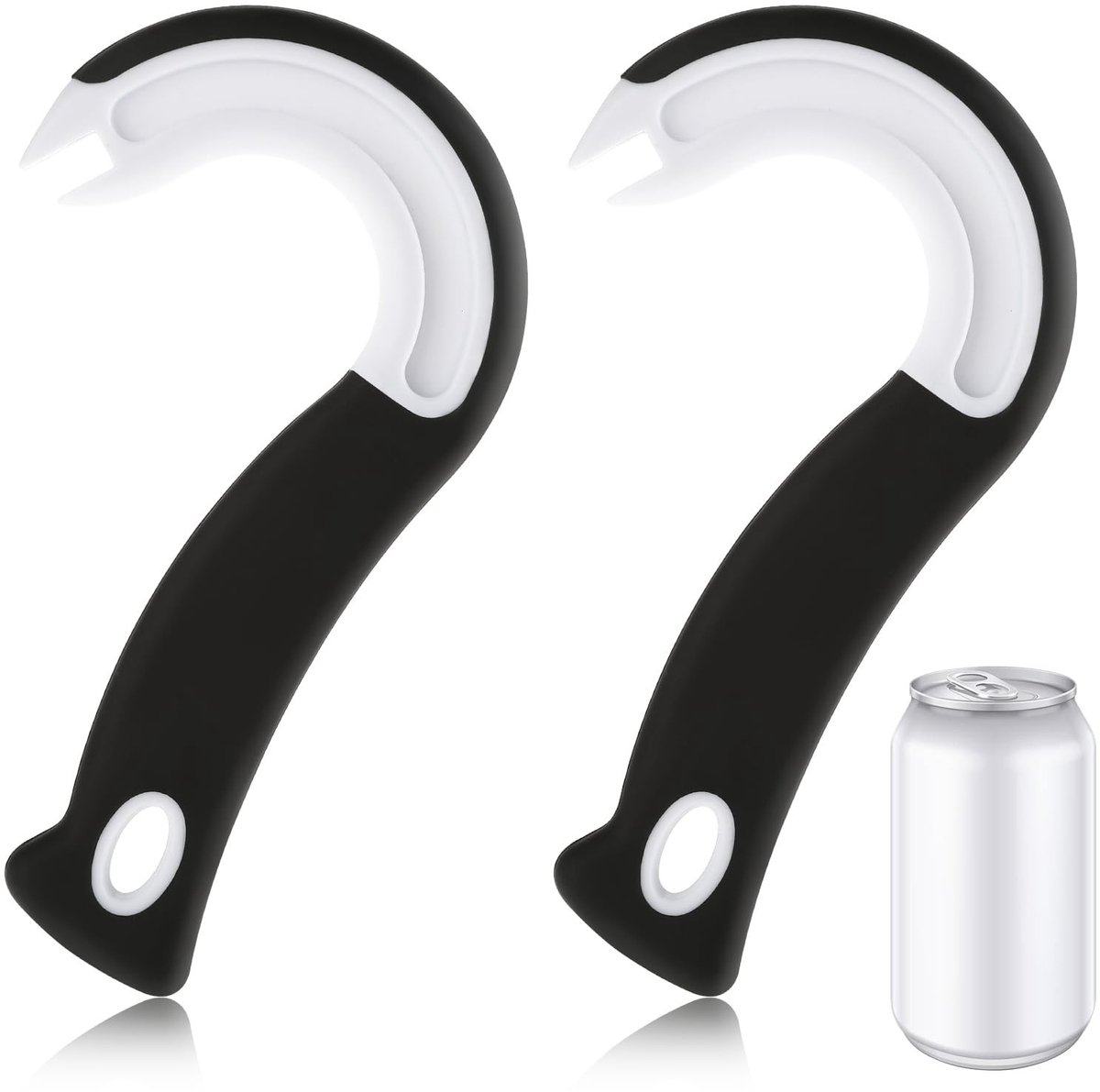Dailygoods - Mabor Ring Pull Blikopener Hulp - Ergonomische J-vorm Pop Top Tool voor Artritische Handen - Gemakkelijk voor Soda, Bier, Tin, Kattenvoer