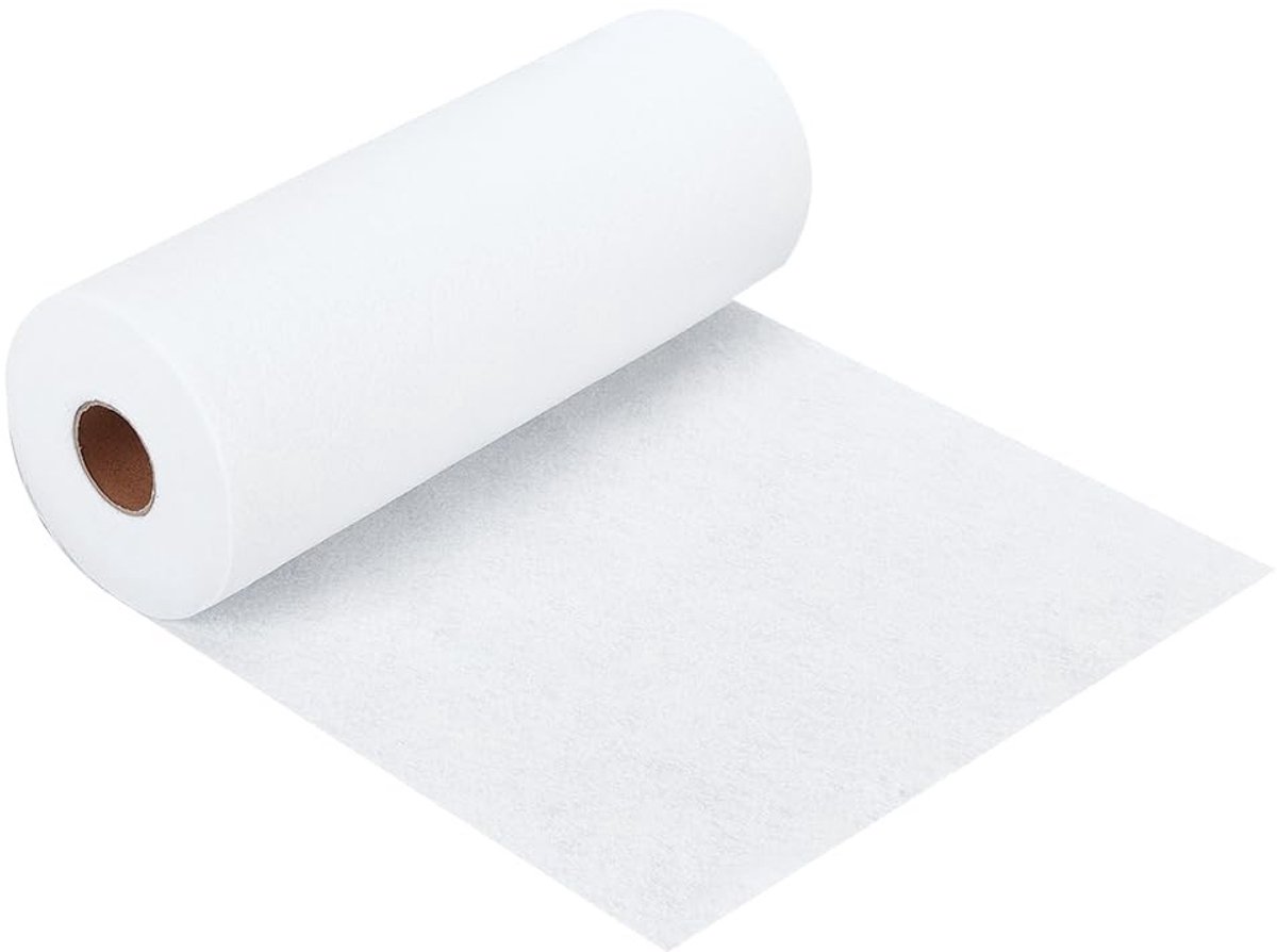 Dailygoods- Fleece Interface Eenzijdig - Opstrijkbare Smeltbare Fleece - 30 cm x 9 m - Middelzwaar - Voor Naaien/Quilten - Hoogwaardig Katoen - Tussenvoering