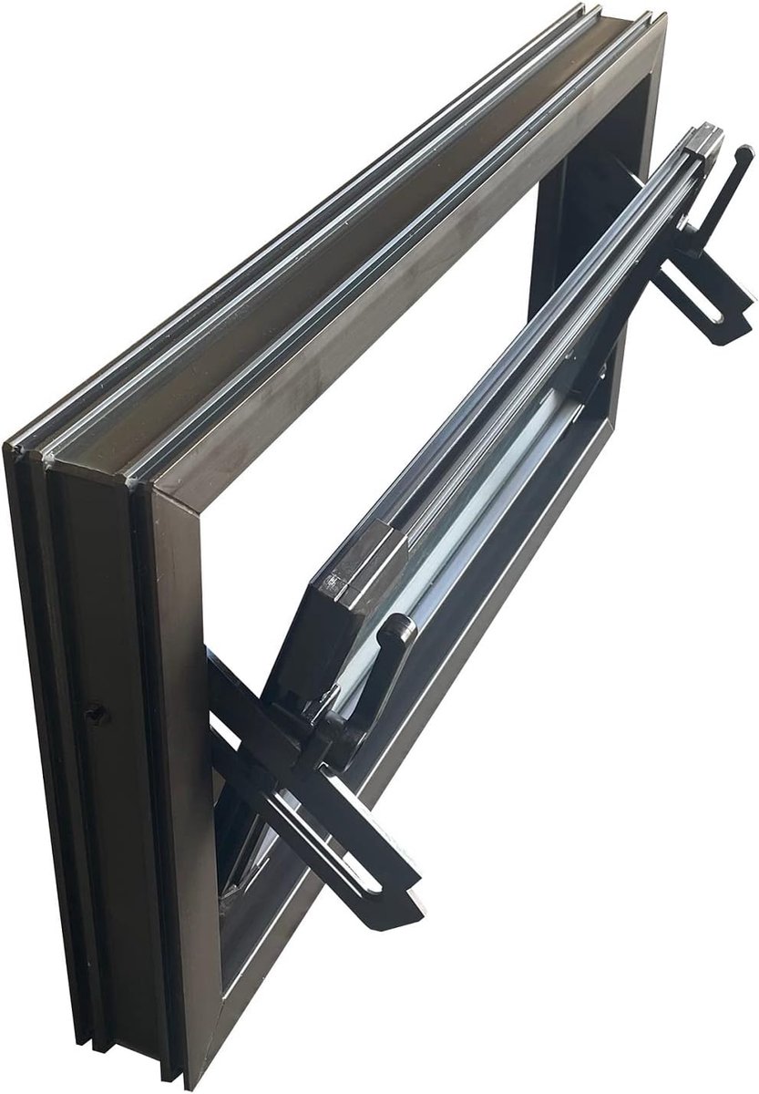 Kantelraam - Kelderraam - Ventilatie - 3 Openingsstanden - 60 x 40 cm - Bruin