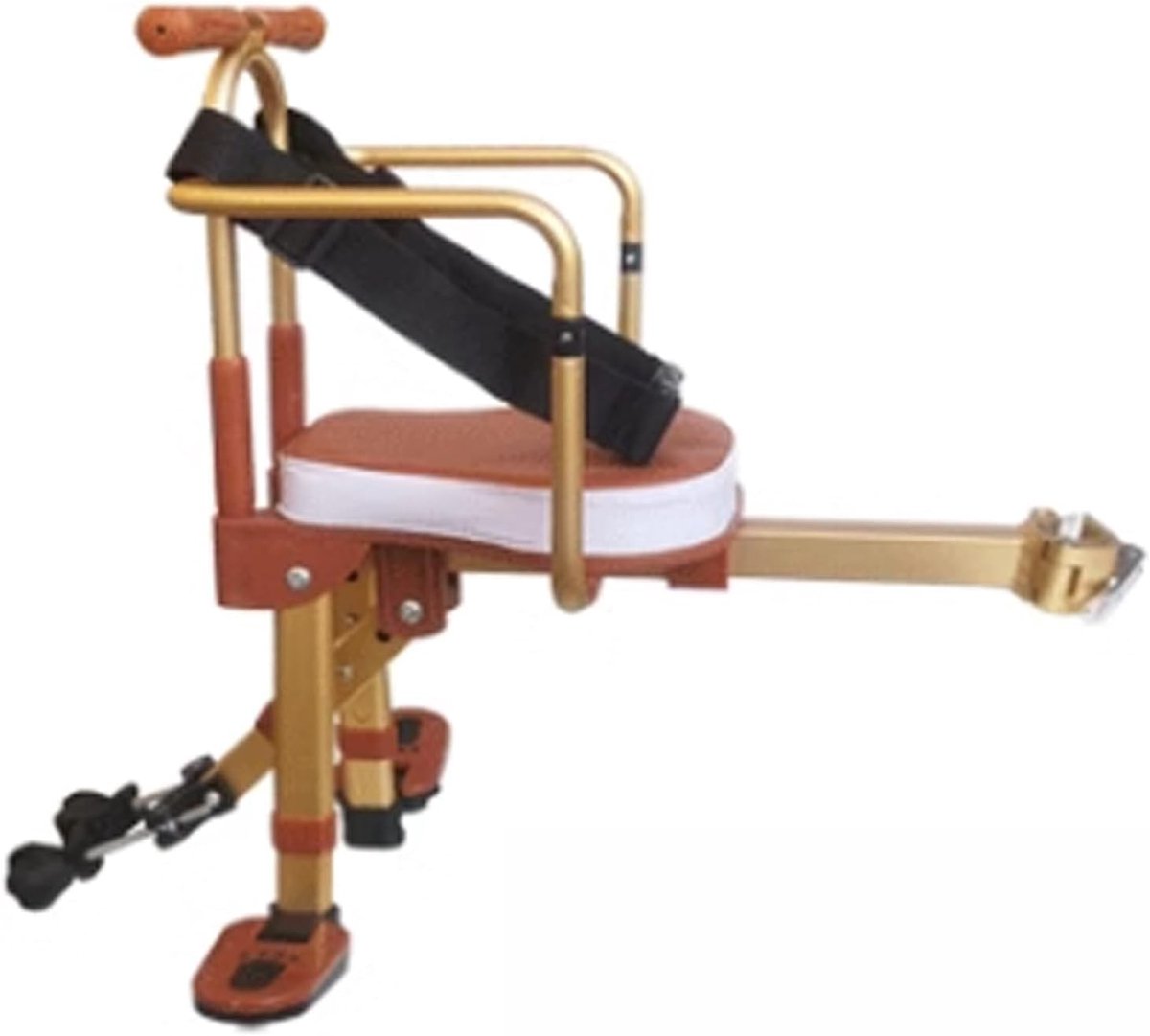 Kinderfietsstoeltje - Voorzitje Fiets - Samen Fietsen - Gereedschapsloos Bevestigen - Tot 40 kg - Bruin
