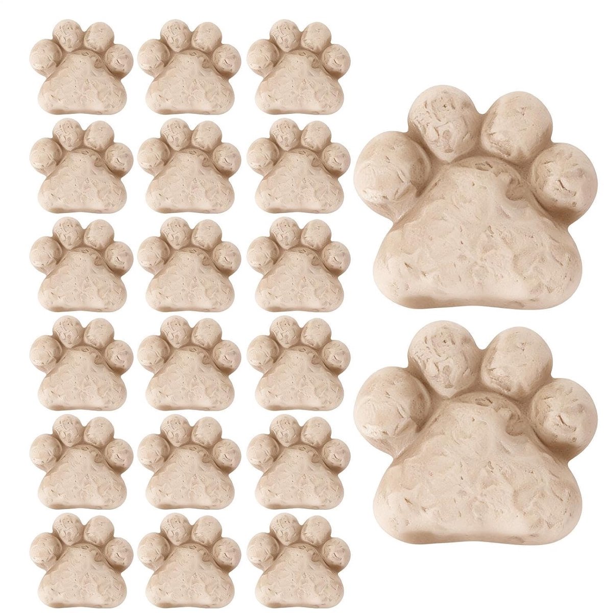 Plantenstenen - Kattenpoot decoratie - Tuin verfraaien - Weerbestendig hars - 20 stuks - Grijs