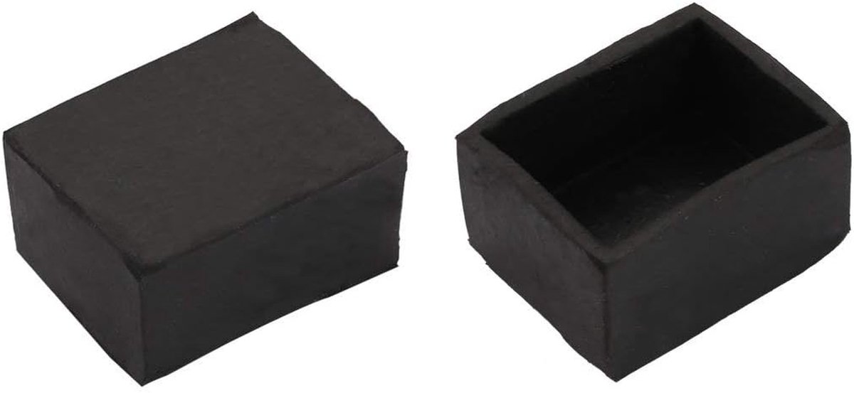 Stoelpoot Caps - Meubelbeschermers - Vloeren Beschermen - Rubberen Materiaal - 30x40 mm - Zwart