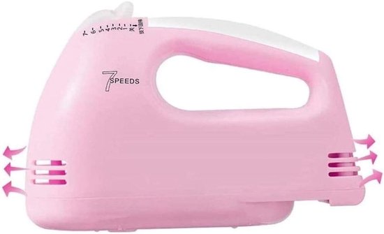 Elektrische Handmixer - Keukenmixer Klopper - Beslag Maken - Zeven Snelheden Turbo - 180W Vermogen - Roze — afbeelding 5