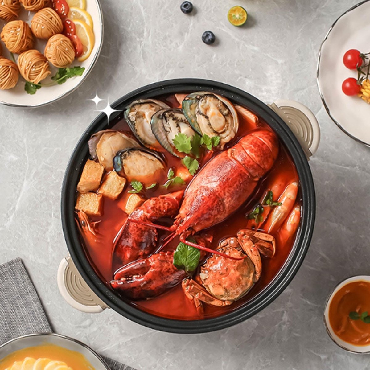 Dailygoods - Draagbare Elektrische Pot met 3L Capaciteit en Multifunctionele Toepassingen