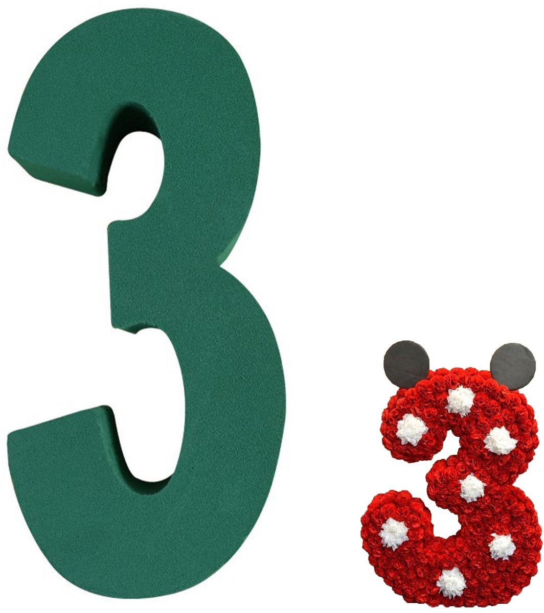 Dailygoods- Bloemensteekschuim Groen - Steekspons voor Verse/Kunstbloemen - Knutselen - Bruiloft/Verjaardag - Feest - 3 Stuks