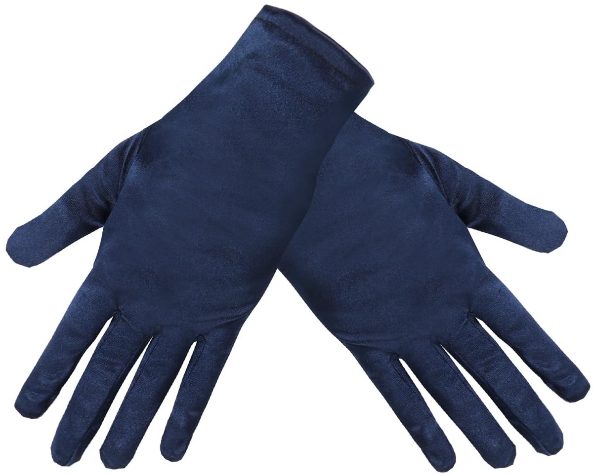 Dailygoods- Handschoenen Dames - Korte Satijnen Handschoenen - Retro Feesthandschoenen - Zacht en Elastisch - Elegante Manchet - 1 Paar - Avondhandschoenen