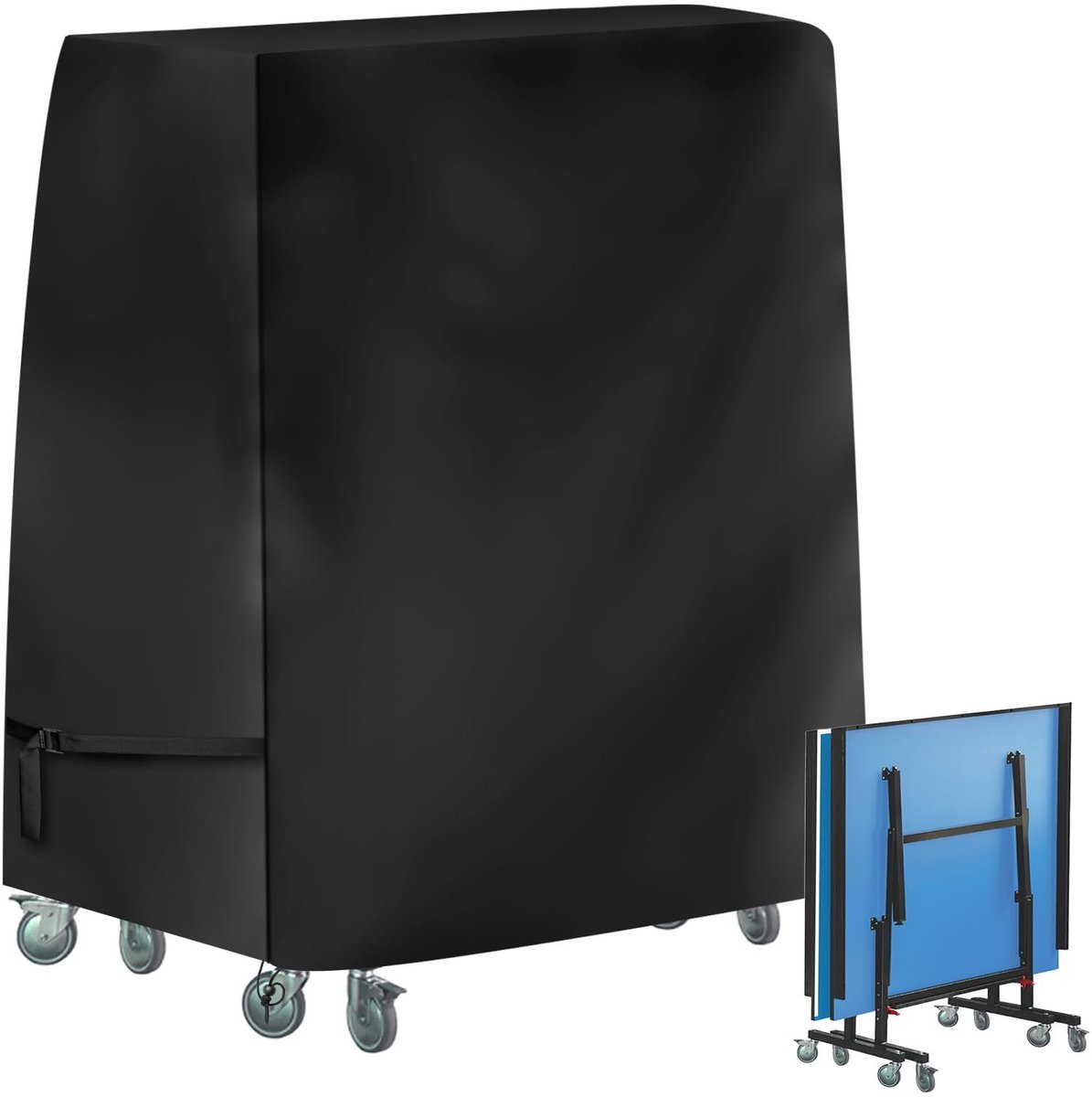 Dailygoods- Tafeltennis Beschermhoes Waterdicht - 210D Oxford-stof - 165 x 70 x 185 cm - Opvouwbaar - Geschikt voor Binnen/Buiten - Duurzame Bescherming - Tafeltennistafel Afdekking