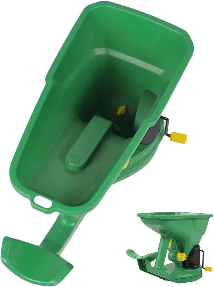 Handstrooier Gazon - Meststrooier Tuin - Gras Zaaien - Instelbare Strooibreedte - 39x25x17 cm - Grijs