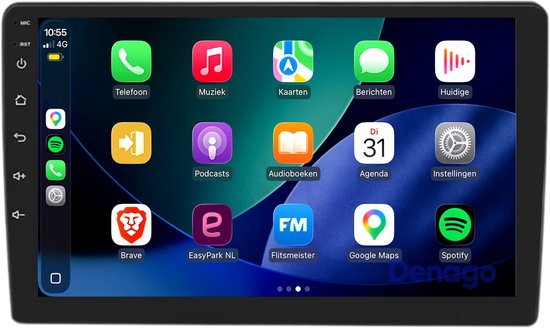 Autoradio CarPlay compatible Jeep Grand Cherokee | 2008 à 2013 | Android 13 | Apple CarPlay & Android Auto sans fil | 2 Go + 32 Go | Processeur QuadCore | Denago DNG-A473 | Modèle 2025 | 2008 2009 2010 2011 2012 2013 | Bluetooth & Wifi