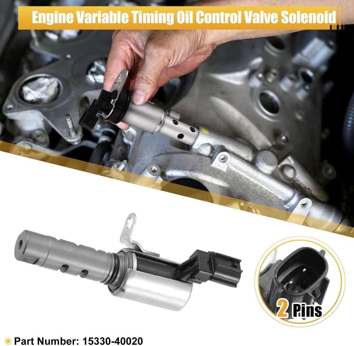 Dailygoods- Olie Regelklep Hoogwaardige Kwaliteit - Variabele Timing Solenoid - Motor Controlelamp Oplossing - Eenvoudig Vervangen - Voor Toyota Vitz/Yaris/Passo - Links/Rechts/Voor Plaatsing - Nokkenasregelklep