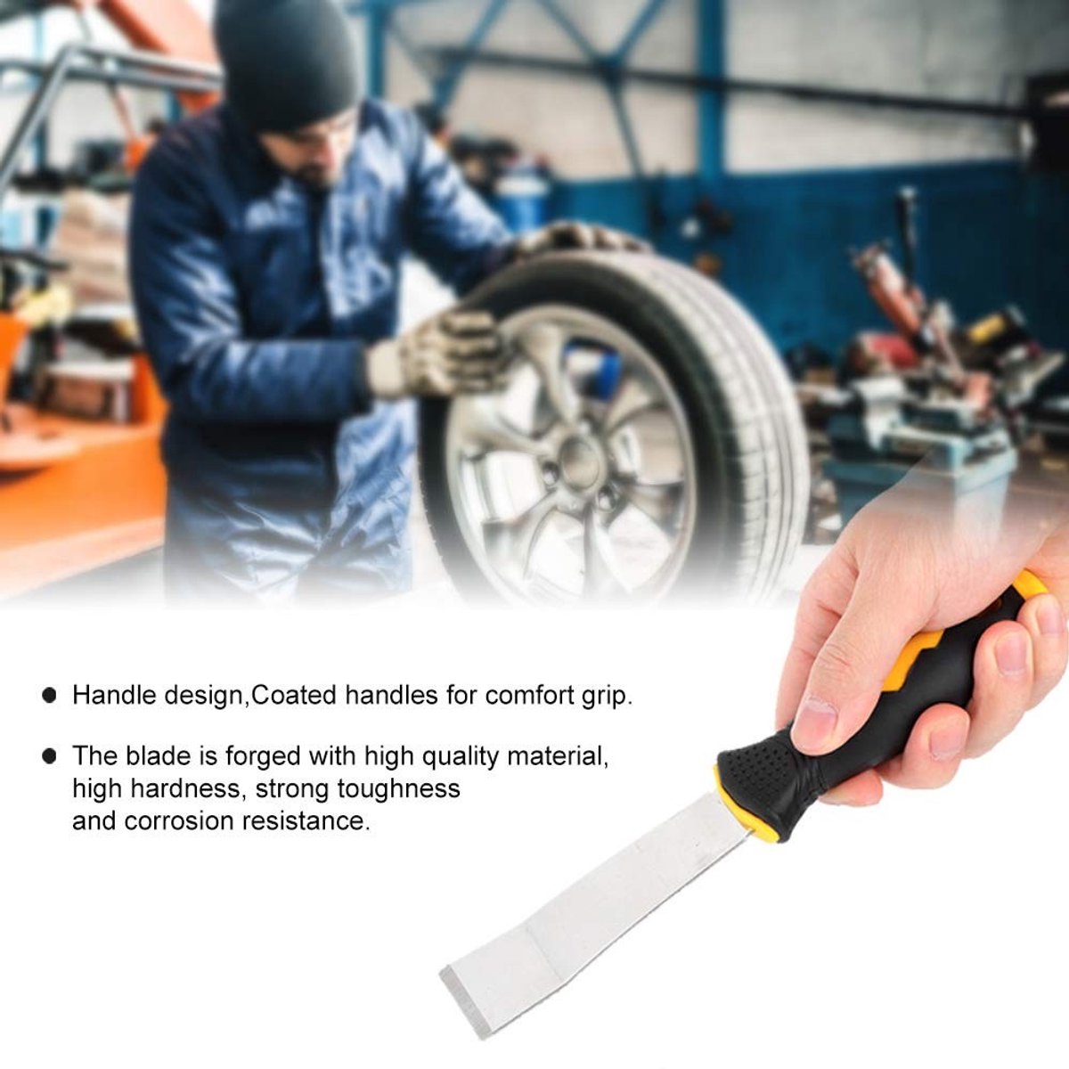 Dailygoods- Bandgewichten - Balansreparatiegereedschap - Installatietool - Hamer - Balanschraper - Chroom-vanadium-staal - Antislip handgreep - Wielbalanceergereedschap