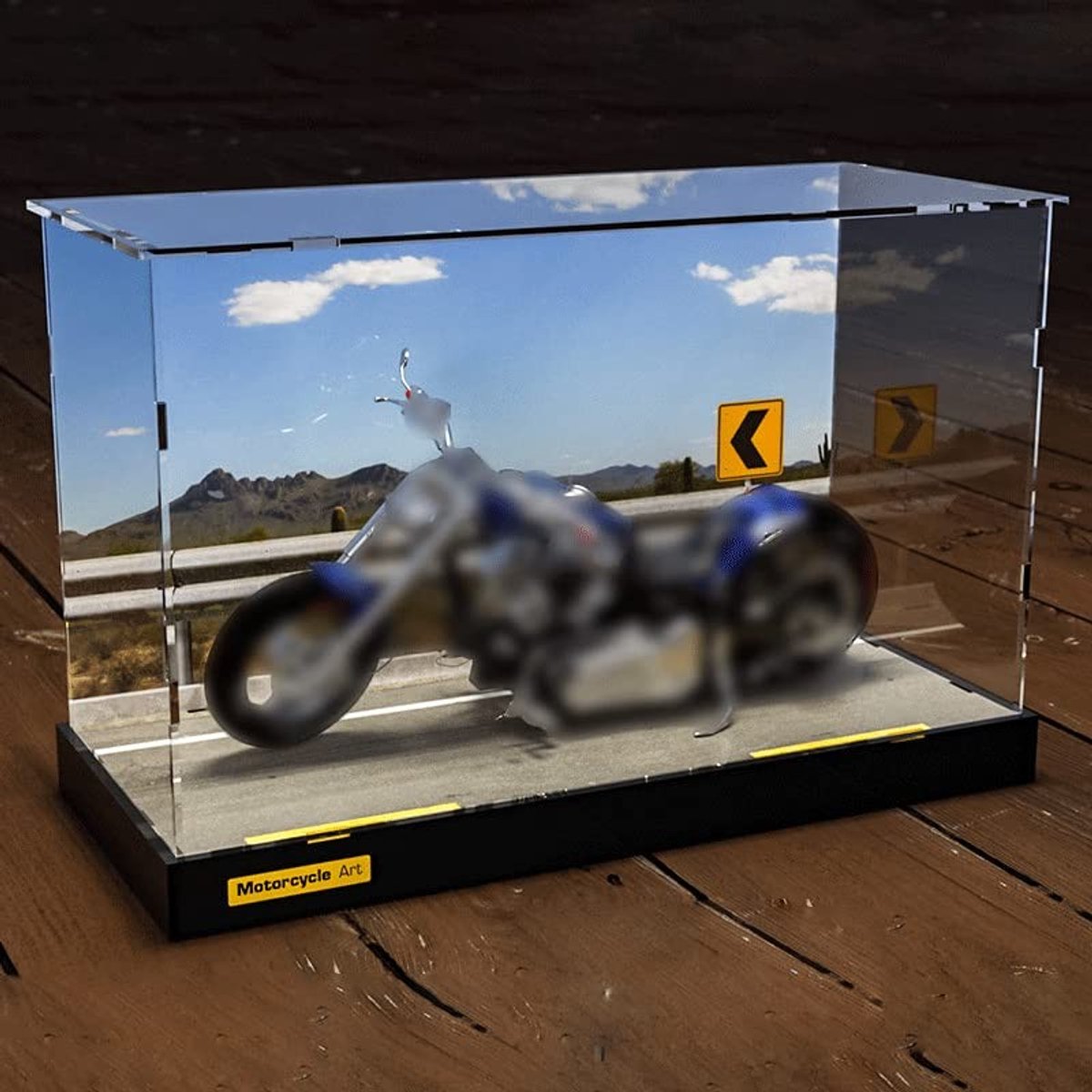 Dailygoods - Vitrine acryl - Motorfiets model - Bescherm jouw collectie - 1/12 formaat - Anti-stof etalage - Ideaal voor automodellen en kunstwerk